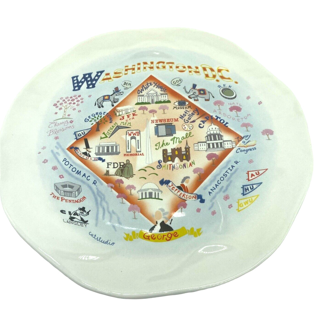 Cat Studio 8-1/2" Washington DC Art in Plate Form‎ Souvenir Home Accent